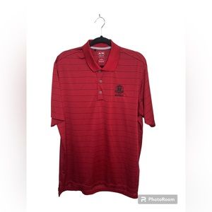 2012 Ryder Cup Adidas red striped short sleeve golf polo shirt. Large